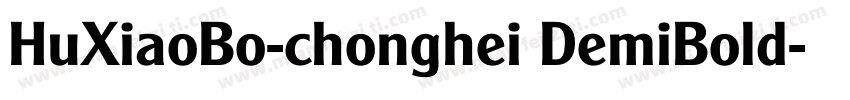 HuXiaoBo-chonghei DemiBold字体转换